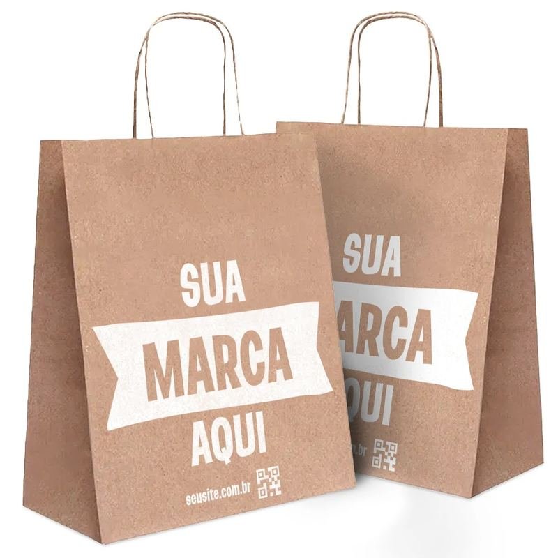 Sacola de papel industrial kraft para grandes volumes